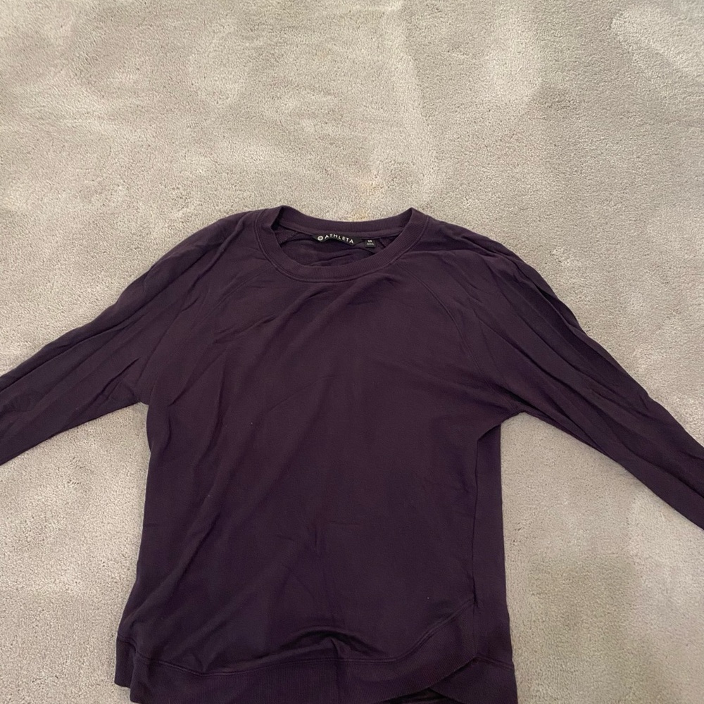 Athleta Deep Purple Crew Neck Top